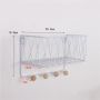 Hanging shelf with hangers - white, 25.5 cm