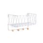 Hanging shelf with hangers - white, 25.5 cm