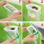 Hanging trash bag holder