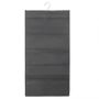 Hanging wardrobe organizer with pockets - gray