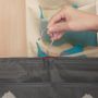  Hanging wardrobe organizer with pockets - white