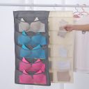 Hanging wardrobe organizer with pockets - white
