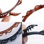 Headband with hairpins - brown
