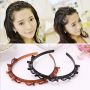 Headband with hairpins - brown
