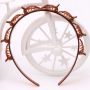 Headband with hairpins - brown