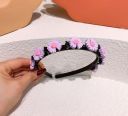Headband with hairpins — flower, pattern I