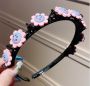 Headband with hairpins — flower, pattern III