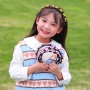 Headband with hairpins — flower, pattern IV