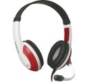 HEADPHONES DEFENDER WITH MICROPHONE WARHEAD G-120 WHITE & RED + GAME!!!