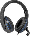 HEADPHONES DEFENDER WITH MICROPHONE WARHEAD G-160 BLACK & BLUE