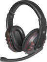 HEADPHONES DEFENDER WITH MICROPHONE WARHEAD G-160 BLACK & RED