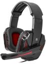 HEADPHONES DEFENDER WITH MICROPHONE WARHEAD G-260 RED&BLACK