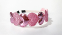 Hearts headband - pink
