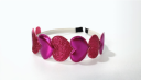 Hearts headband - rose red