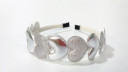 Hearts headband - silver