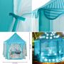 Hexagonal children's tent for home / garden - blue