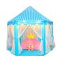 Hexagonal children's tent for home / garden - blue