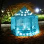 Hexagonal children's tent for home / garden - blue