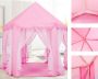 Hexagonal children's tent for home / garden - pink