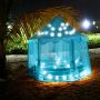 Hexagonal children's tent for home / garden - pink