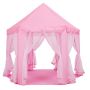 Hexagonal children's tent for home / garden - pink