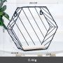 Hexagonal decorative shelf - black