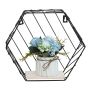 Hexagonal decorative shelf - black