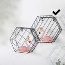 Hexagonal decorative shelf - black