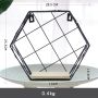 Hexagonal decorative shelf - black II