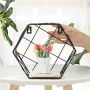 Hexagonal decorative shelf - black II