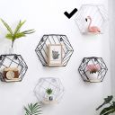 Hexagonal decorative shelf - white