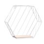 Hexagonal decorative shelf - white