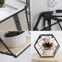 Hexagonal decorative shelf - white II