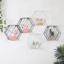 Hexagonal decorative shelf - white II