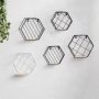 Hexagonal decorative shelf - white II
