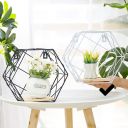 Hexagonal decorative shelf - white II