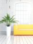 High fiberglass pot with a cone shape 33 cm - white