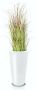 High fiberglass pot with a cone shape 33 cm - white