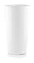 High fiberglass pot with a cone shape 33 cm - white