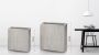 High geometric flower pot from the Ecolite collection, sand, 60 x 23 cm