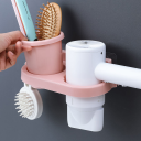 Holder hanger for dryer and hair brushes - pink