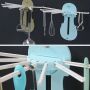 Hook for hanging kitchen accessories - blue
