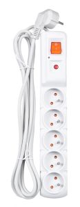 HSK DATA Acar F5 3m power extension 5 AC outlet(s) Indoor/Outdoor Grey