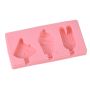 Ice cream mold with three compartments 