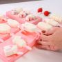Ice cream mold with three compartments 