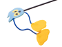 Interactive 3in1 cat toy with laser - blue