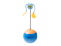 Interactive 3in1 cat toy with laser - blue