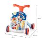 Interactive pusher / educational table 3in1 - blue
