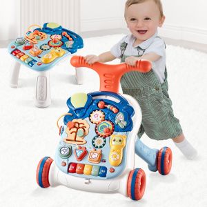Interactive pusher / educational table 3in1 - blue