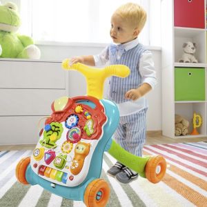 Interactive pusher / educational table 3in1 - green-blue